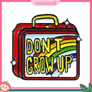 Mic_ เข็มกลัด รูป Dont Grow Up สําหรับติดกระเป๋าเป้สะพายหลัง ผ้ายีน แจ็กเก็ตยีน