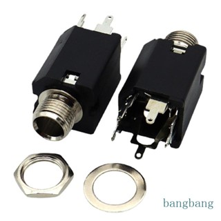 Bang ซ็อกเก็ตไมโครโฟนสเตอริโอ 5-pin แนวตั้ง พร้อมน็อต PJ-612