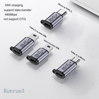 Runny อะแดปเตอร์แปลง Micro USB เป็น Mini USB Type-C ตัวเมีย เป็น Mini USB 2 0 ตัวผู้ 480Mb