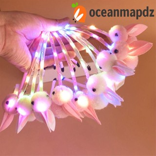 OCEANMAPDZ ที่คาดผมคอสเพลย์ รูปการ์ตูนกระต่าย แบบเรืองแสง เหมาะกับของขวัญ แบบเรียบง่าย สําหรับผู้หญิง