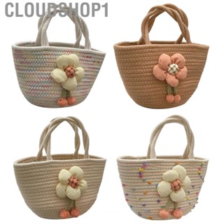 Cloudshop1 Cotton Rope Woven Bag Portable Fashionable Soft for Shopping Lady