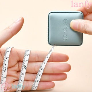 LANFY เทปวัดร่างกาย แบบนิ่ม ทรงสี่เหลี่ยม ยืดหดได้ ยาว 1.5 เมตร สําหรับตัดเย็บเสื้อผ้า