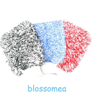 Blossomea ถุงมือ ผ้าฟลีซ ไมโครไฟเบอร์ แบบหนา ดูดซับน้ําได้ดี สองด้าน สําหรับทําความสะอาดรถยนต์