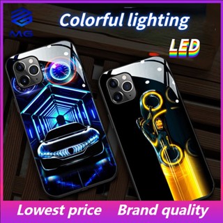 Mg เคสโทรศัพท์มือถือ LED ลายรถเงากลางคืน สําหรับ Samsung S23ULTRA S23Plus S21Plus S22Plus S22ULTRA S20PLUS A53 A73 A12 A14 A72 A71 A52 A51 A32 NOTE10 10Plus NOTE20ultra