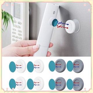 2 ชุด Anti-lost Wall Self Adhesive ตะขอที่น่าสนใจติดผนังที่ยึดแม่เหล็กที่แข็งแกร่งที่เก็บของรีโมทคอนโทรลที่เก็บของในบ้าน Hooks 【แดด】