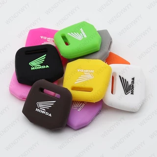 เคสกุญแจรีโมทรถจักรยานยนต์ แบบยางซิลิโคน สีสันสดใส สําหรับ Honda Msx 125 Rebel 300 Wave 100 Grom cb300 cbr300