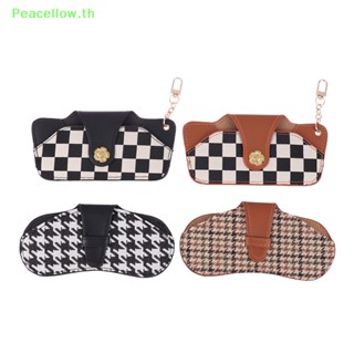 Peacellow กระเป๋าเคส ลายสก๊อต หรูหรา สําหรับใส่แว่นตากันแดด 1 ชิ้น