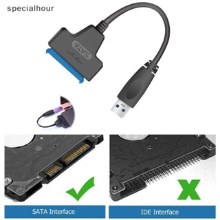 Specialhour^^ อะแดปเตอร์แปลงสายเคเบิ้ลฮาร์ดดิสก์ไดรฟ์ SSD USB 2.0 เป็น SATA 22 Pin สําหรับแล็ปท็อป
 *ใหม่