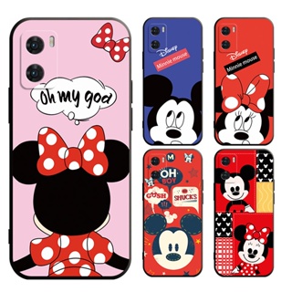 OPPO A77S A57 2022 A92 A93 A52 A9 A5 2020 A74 A78 A76 A77 A5S A12 เคสโทรศัพท์มือถือแบบนิ่ม ลายมิกกี้ มินนี่เมาส์ สําหรับ