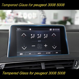 Hys ฟิล์มกระจกนิรภัยกันรอยหน้าจอ GPS นําทางรถยนต์ สําหรับ Peugeot 3008 5008 3008GT 4008 2017 2018 2019