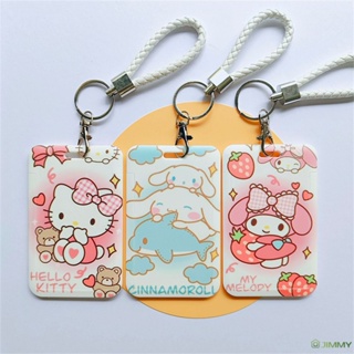 SANRIO เคสการ์ด ลายการ์ตูน Hello Kitty Kuromi Cinnamoroll Pochacco แบบพกพา สําหรับตกแต่งกลางแจ้ง