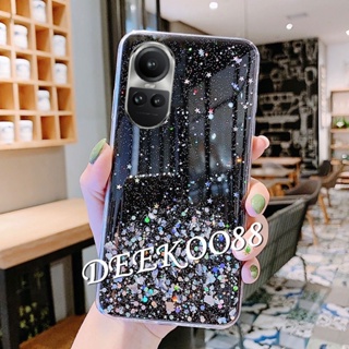 ใหม่ เคสโทรศัพท์มือถือ ซิลิโคนนุ่ม TPU ใส แต่งกลิตเตอร์ สําหรับ OPPO Reno10Pro+ Reno10 Pro Plus Pro+ 5G 2023 Reno 10 10Pro Reno10Pro+