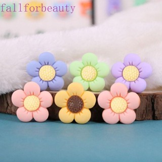 FALLFORBEAUTY เครื่องประดับ กิ๊บติดผม ต่างหู ด้านหลังแบน DIY สําหรับตกแต่งสมุดภาพ 10 ชิ้น