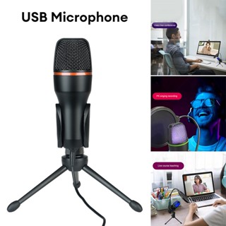 ชุดไมโครโฟนคอนเดนเซอร์ USB สําหรับ PC แล็ปท็อป ร้องเพลง บันทึกเสียงสตูดิโอ