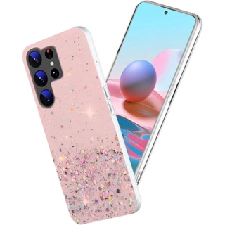 เคสโทรศัพท์ซิลิโคน TPU แบบนิ่ม ลายกลิตเตอร์ ประดับเลื่อม หรูหรา สําหรับ Samsung Galaxy S23 Ultra S23+ S23Ultra S23 Plus S 23Ultra 23+