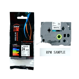 RPM เทปพิมพ์อักษร 24มม. อักษรดำพื้นขาว รุ่น TZA-251