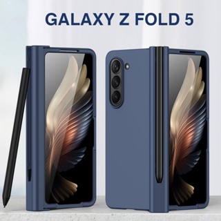 เคสโทรศัพท์มือถือแบบแข็ง บางมาก กันกระแทก พร้อมช่องใส่ปากกา สําหรับ Samsung Galaxy Fold 5