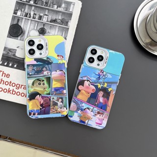 เคสโทรศัพท์มือถือ ลายการ์ตูนชินจังน่ารัก เนื้อแมตต์ สําหรับ iPhone 14 Pro Max 13 12 Pro Max 11