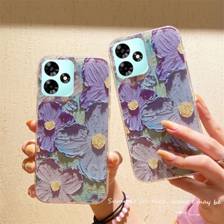 ใหม่ เคสโทรศัพท์มือถือนิ่ม แบบใส ปิดด้านหลัง ลายดอกไม้ สําหรับ Realme C53 C55 NFC 4G 11 Pro+ 10 Pro 5G Coca-Cola Edition REALMEC53