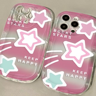 เคสโทรศัพท์มือถือ ซิลิโคนนิ่ม ใส กันกระแทก ลายดาว 3 ดวง สําหรับ IPhone 14 13 12 11 Pro Max XS X XR 8+ 7 Plus