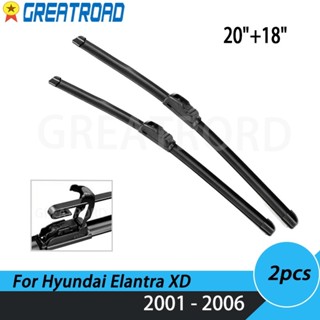 ใบปัดน้ําฝนกระจกหน้ารถยนต์ LHD 20 นิ้ว + 18 นิ้ว สําหรับ Hyundai Elantra XD 2001-2006