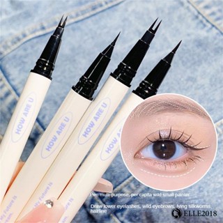 XIXI Waterproof Mascara Cat Two Paws The Mascara Pen Very Fine Durable No Blooming Down To Lying Silkworm Shadow Pen Eyelashes For Beginners 【elle20181_th】