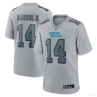 Fb NFL เสื้อกีฬาแขนสั้น ลายทีมชาติฟุตบอล Carolina Panthers Sam Darnold สีเทา