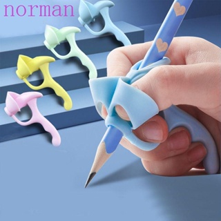 Norman ปลอกสวมนิ้ว ซิลิโคน แบบพกพา สําหรับเขียนท่าทาง ปากกา ดินสอ 4 ชิ้น
