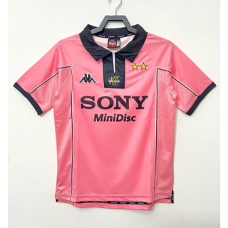 เสื้อกีฬาแขนสั้น ลายทีมชาติฟุตบอล Juventus 97-98 ชุดเยือน สไตล์เรโทร