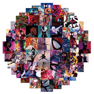 สติกเกอร์ ลายการ์ตูน Spider-Man: Across the Spider-Verse สําหรับตกแต่งกระเป๋าเดินทาง โทรศัพท์มือถือ แล็ปท็อป โน้ตบุ๊ก ของขวัญเด็ก 62 ชิ้น