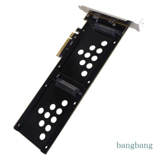 Bang อะแดปเตอร์ฮาร์ดไดรฟ์ Dual Port U 2 เป็น Pcie สําหรับ Express 8X รองรับ 8X 16X Slot การ์ดไรเซอร์อินเตอร์เฟซคู่ พลังงานสูง Se