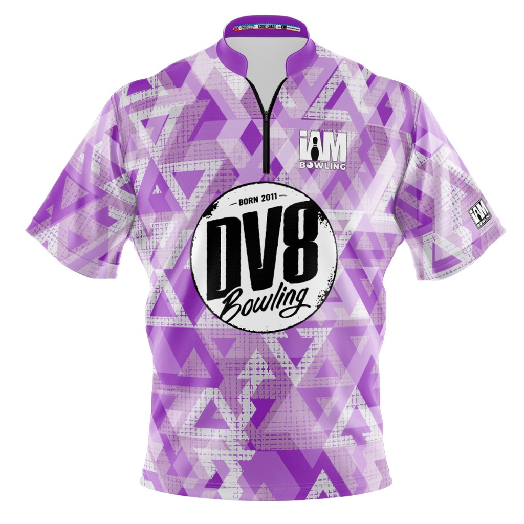 เสื้อโบว์ลิ่ง DV8 DS แบบที่ 2115-DV8 ดีไซน์ซิปคอ 3มิติ พร้อมเย็บติดชื่อ