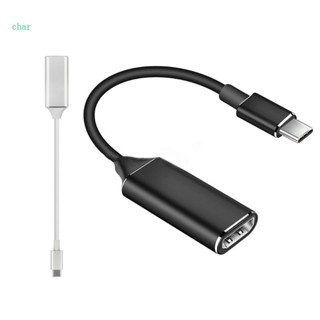 Char อะแดปเตอร์แปลง USB C เป็นสายเคเบิล Type-C เป็น HD-MI สําหรับทีวี USB 3 1 4K สําหรับแล็ปท็อป PC Huaw