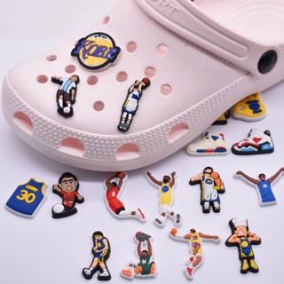 เข็มกลัด ลายการ์ตูนบาสเก็ตบอล Jibbitz Kobe Bryant Jibits Croc NBA Lakers Jibitz สําหรับเด็ก