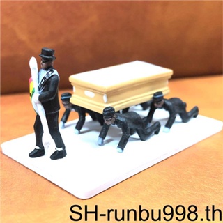 (runbu) ฟิกเกอร์ PVC รูปทีม Blacks Carry The Coffin Team 8 ชิ้น ต่อชุด