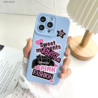 Realme 10 9 9i 8 8i 6i 5 5S 5i Pro Plus Pro+ 4G 5G เคสเรียวมี สำหรับ Pink Fashion เคส เคสโทรศัพท์