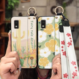 painting flowers cartoon Phone Case For Sharp Aquos wish3/737 ring Wrist Strap Fashion Design Anti-dust Anti-knock Shockproof