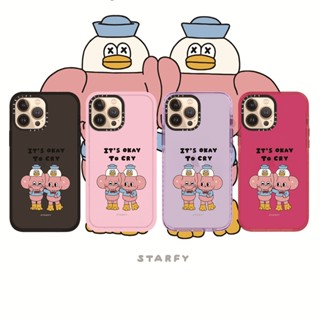 Casetify X It Ok to cry RosePink เคสใส แบบนิ่ม กันกระแทก สําหรับ iPhone 14 13 12 11 Pro MAX IX XS MAX XR 6 6s 7 8 Plus