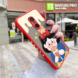 เคสโทรศัพท์มือถือแบบแข็ง ใส กันกระแทก ลายการ์ตูนเด็กผู้หญิงชานม มีลายด้านข้าง สําหรับ Xiaomi Redmi Note 4 Note 4x Note 4 Pro