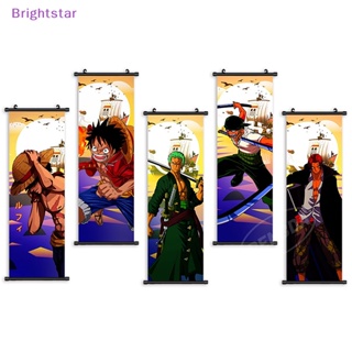 Brightstar ใหม่ โปสเตอร์ผ้าใบ ลายอนิเมะโจรสลัด ลูฟี่ สําหรับตกแต่งผนังบ้าน 1 ชิ้น