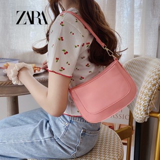 Zara ins กระเป๋าสะพายไหล่ลําลอง ลายเชอร์รี่ สีชมพู สําหรับสตรี