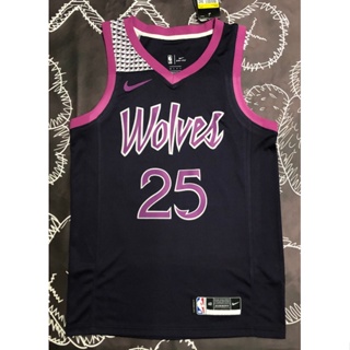 Nba Minnersota Timberwolves No. ขายดี อเนกประสงค์ เสื้อกีฬาบาสเก็ตบอล สีม่วงกุหลาบ 25 ชิ้น 312596