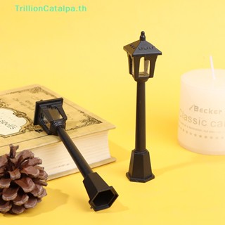 Trillioncatalpa โคมไฟถนน ขนาดเล็ก 1 ชิ้น สําหรับตกแต่งบ้านตุ๊กตา