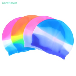 &lt;Cardflower&gt; หมวกว่ายน้ํา ซิลิโคน กันน้ํา กันฝน หลากสี สําหรับผู้ใหญ่ ทุกเพศ 1 ชิ้น