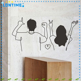 Lontime สติกเกอร์ติดผนัง รูปคู่รัก สําหรับตกแต่งบ้าน DIY