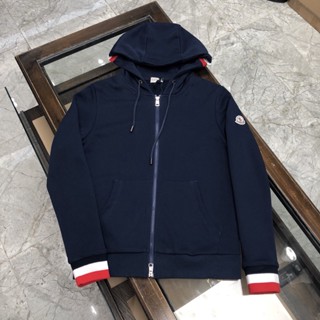 YCQA Moncler M autumn and winter mens cardigan sweater cotton tripe Terry long sleeve casual hoodie couple style