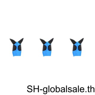 1/2/3/5 สัตว์เลี้ยง ม้า คลุมหู ใบหน้า ยืดหยุ่น ป้องกันยุง หัว ป้องกันตา สะดวกสบาย ระบายอากาศ ตาข่าย อุปกรณ์ขับขี่ เครื่องประดับ