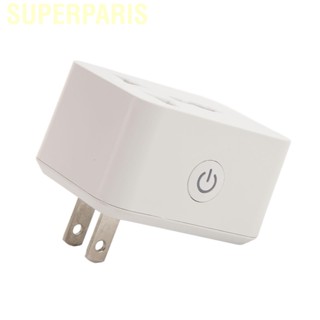 Superparis 10A WiFi Smart Socket APP Control Bluetooth Transfer Outlet Wireless Timing US Plug to Universal 100‑240V