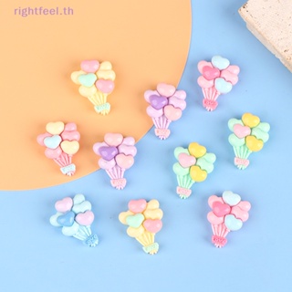 Rightfeel.th ใหม่ ลูกโป่งเรซิ่น ลายการ์ตูนน่ารัก ขนาดเล็ก สําหรับตกแต่งสมุดภาพ งานปาร์ตี้ เครื่องประดับ กิ๊บติดผม DIY 10 ชิ้น