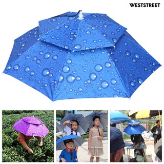 Weststreet หมวกร่มกันแดด กันฝน กัน UV แบบสองชั้น พับได้ สําหรับตกปลา 1 ชุด
